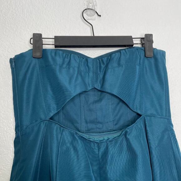 J.Crew Womens Dress Size 4 Blue Strapless Cutout Short Mini Sweetheart Neck - Picture 10 of 13
